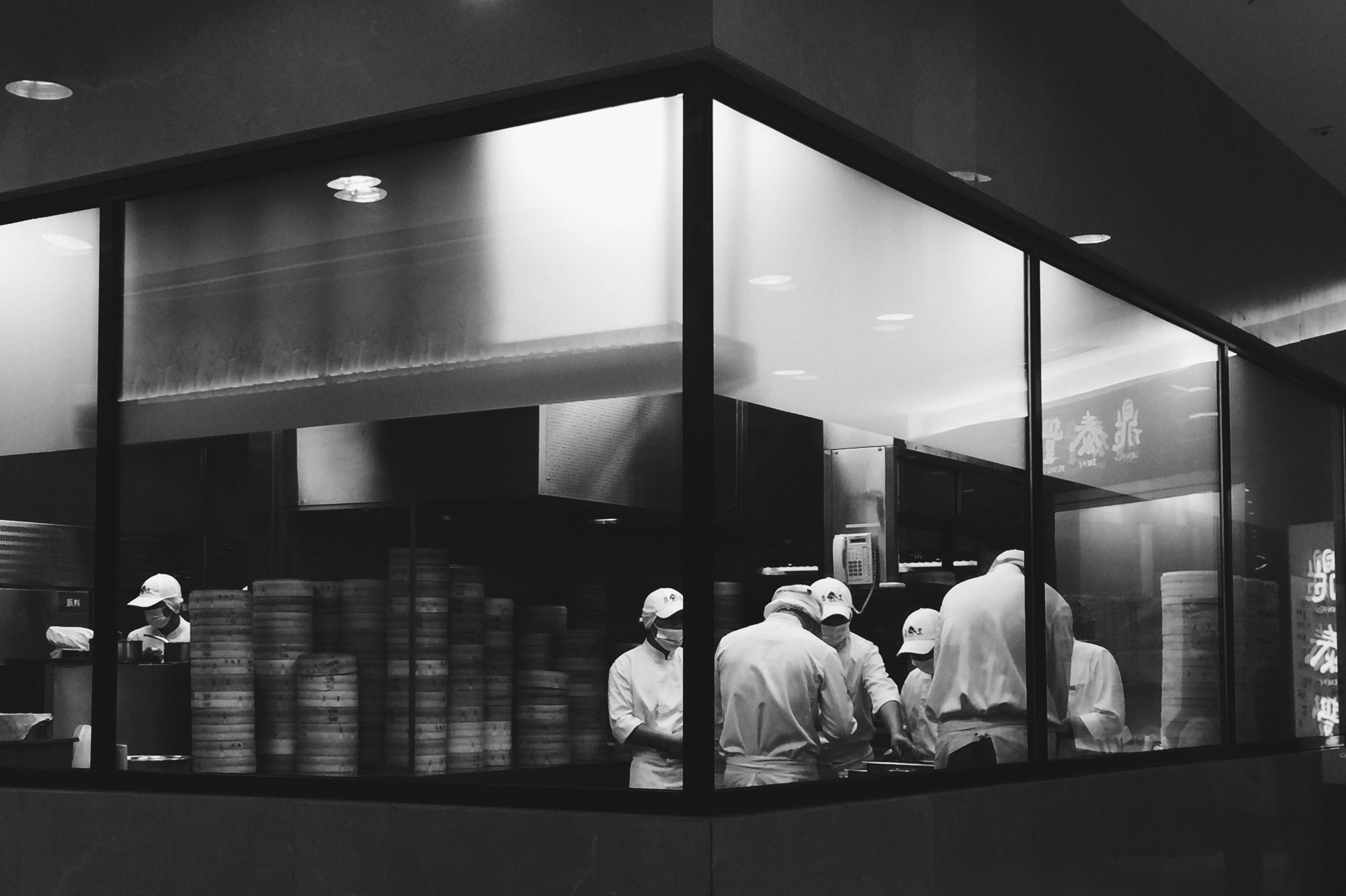 Professional chefs working in a modern kitchen